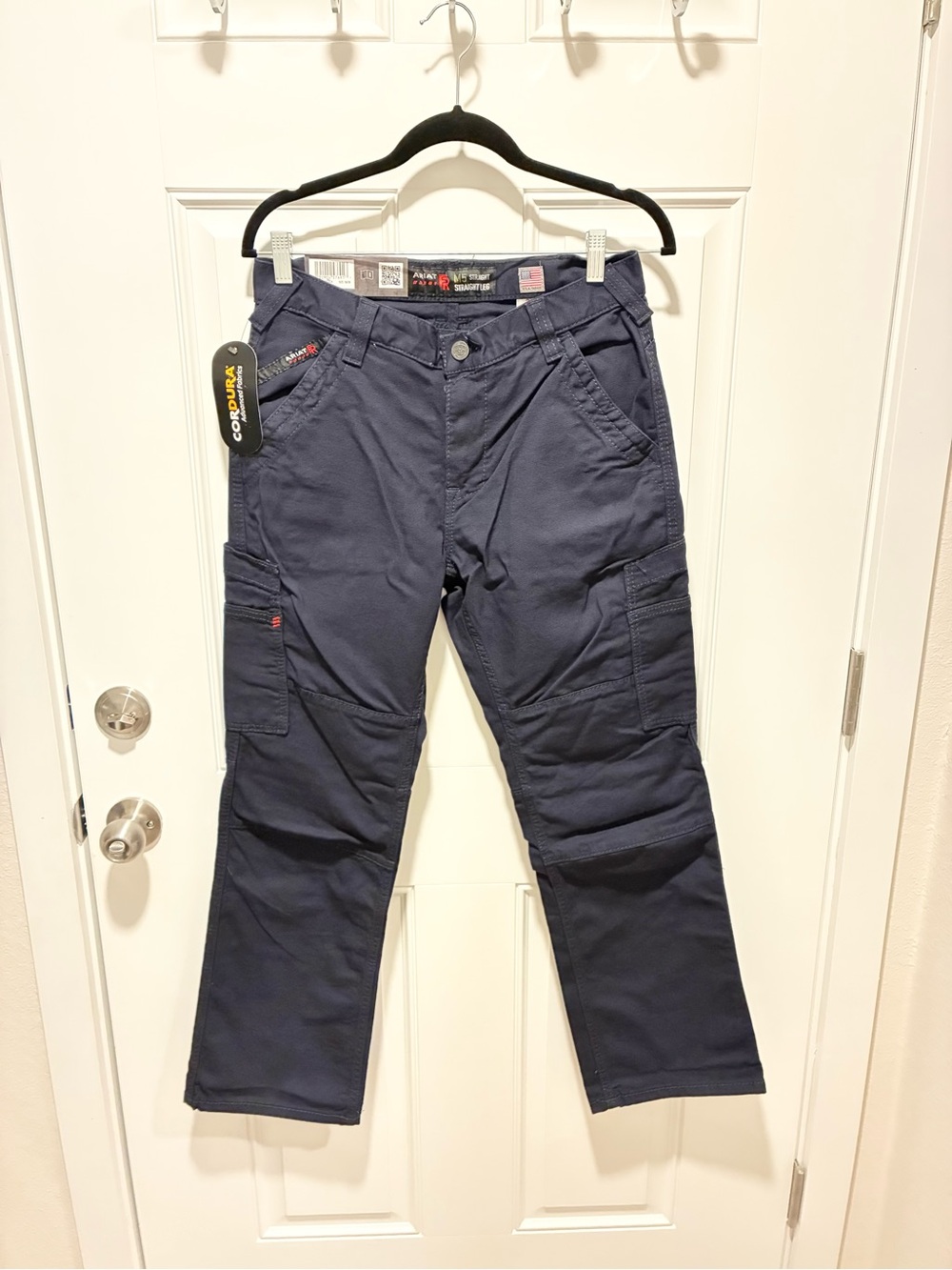 Ariat Men's Dark Navy FR M5 Stretch DuraLight Cordura Work Pants - Size: 30/30 - Picture 2 of 10